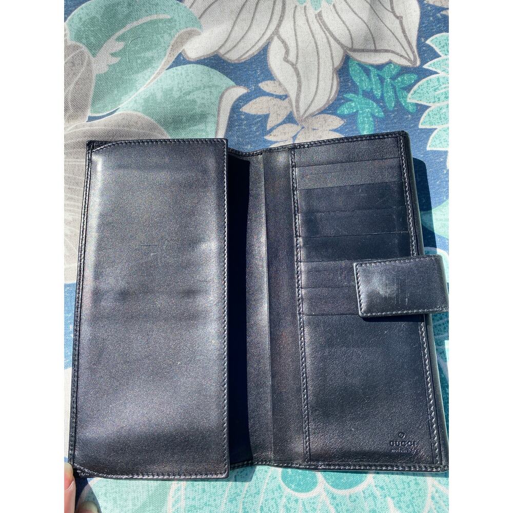 GUCCI Long Wallet Black Men's From Japan i14574 - Picture 13 of 16